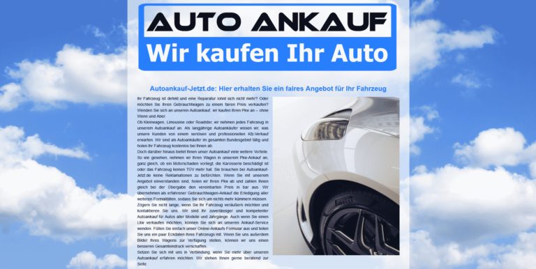 Gebrauchtwagen verkaufen Bremerhaven – Autoankauf in Bremerhaven