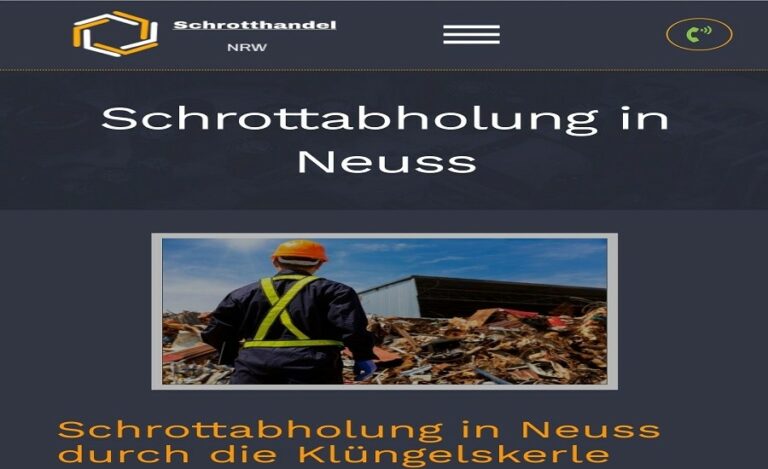 Schrottabholung Neuss und der Umgebung schnell und unkompliziert kostenlose ab