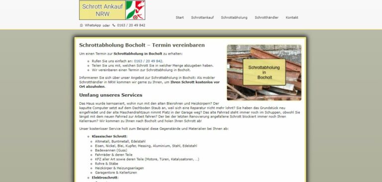 Schrott ordnungsgemäß entsorgen in Bocholt